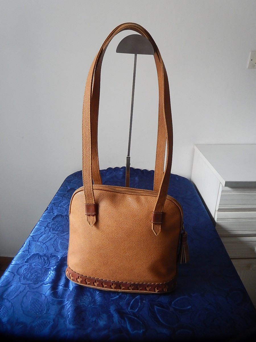 JOLI SAC MARQUE SYLVAIN LEFEBVRE COULEUR OCRE PORTE ÉPAULE DECOR