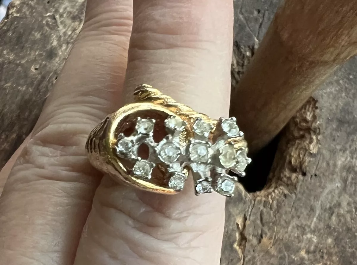 Vintage cocktail cheap rings ebay