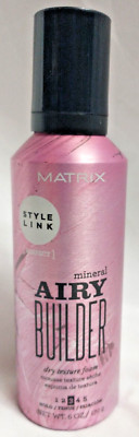 Matrix Style Link Airy Builder Dry Texture Foam Mousse 6.8 Oz 