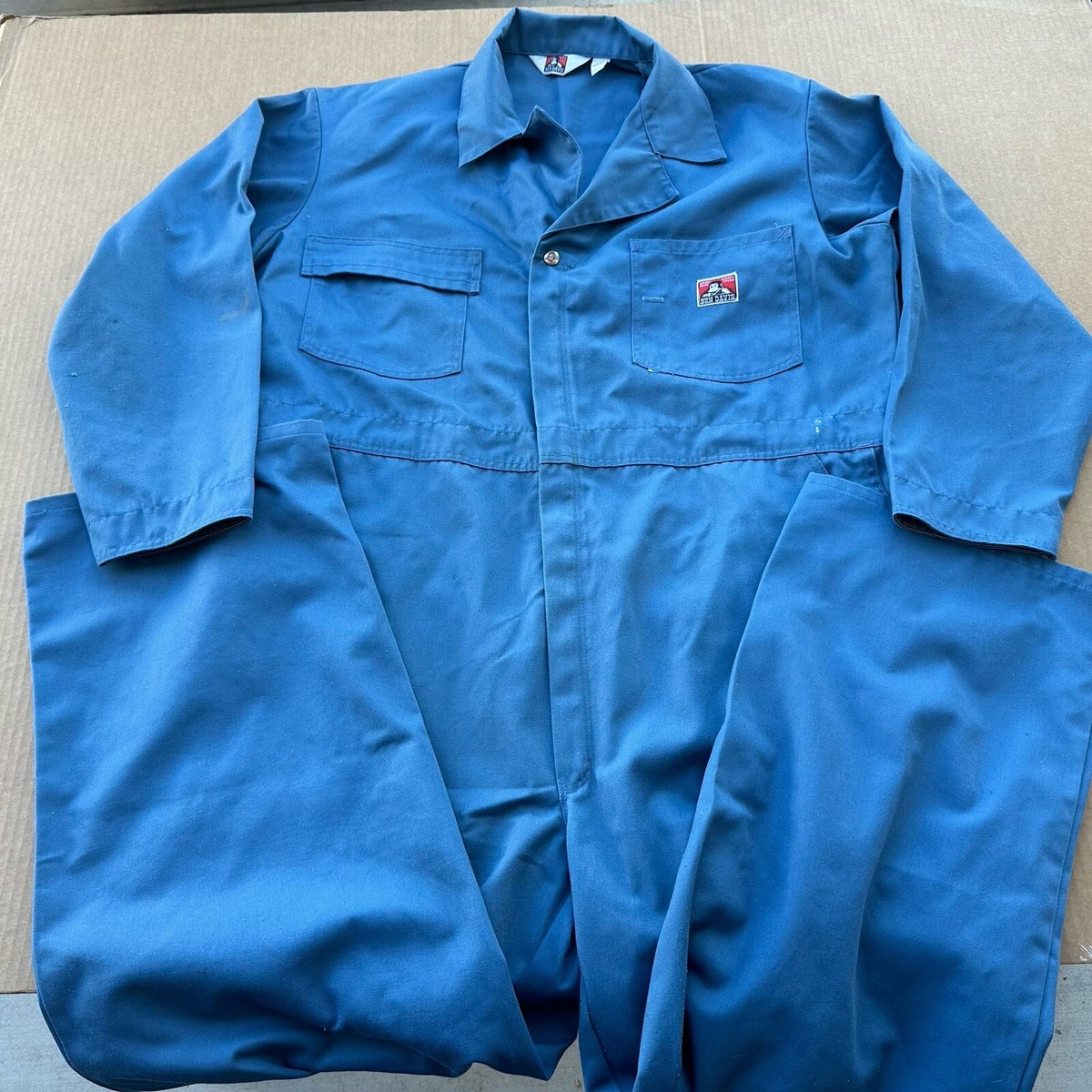 Ben Davis Coveralls 46 R Light Blue Mechanic Carpenter Made In USA