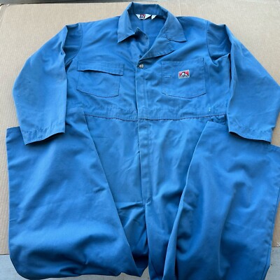 Ben Davis Coveralls 46 R Light Blue Mechanic Carpenter Made In USA