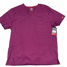 NWT DICKIES EDS Signature Men's V-Neck Solid Scrub Top Size Large