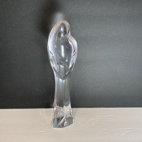 Escultura moderna de vidrio de cristal de Val Saint Lambert de madre e hijo - Imagen 7 de 11