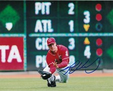 RYAN LUDWICK  CINCINNATI REDS   ACTION SIGNED 8x10