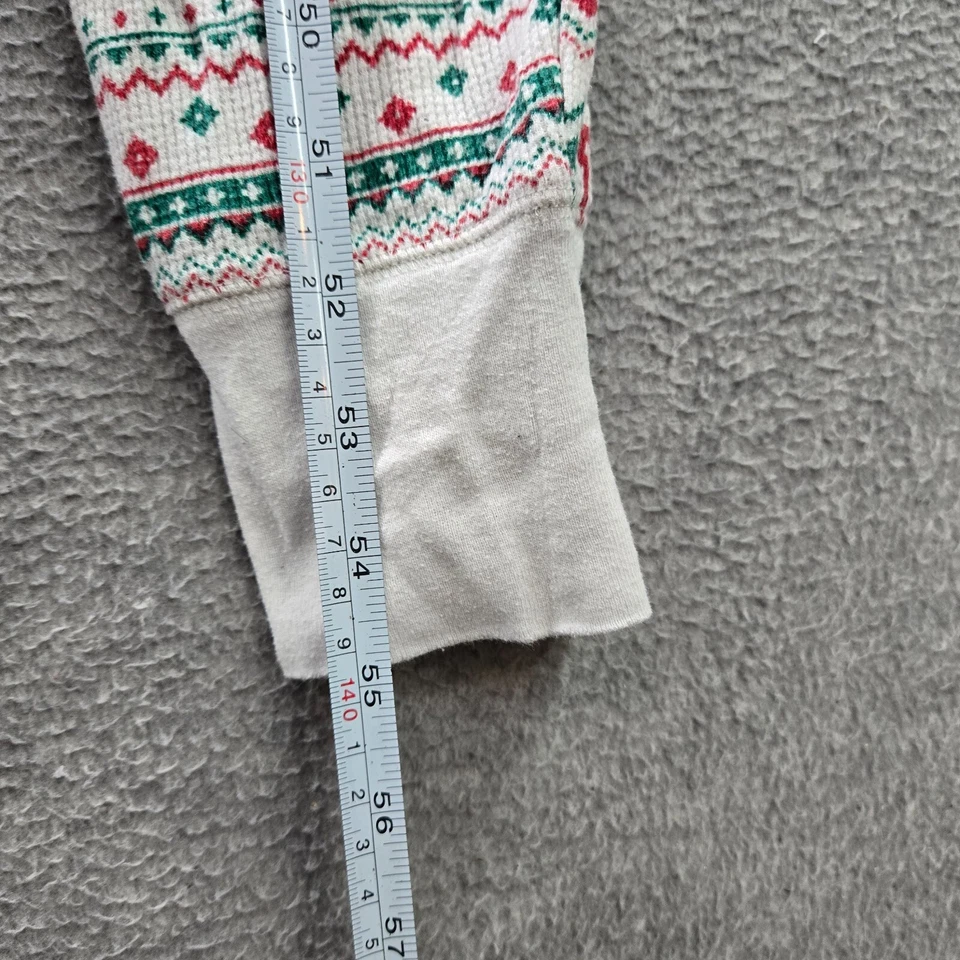 ROSA Victoria's Secret Mujer Ropa de Dormir Grande Blanco Una Pieza Fair Isle Navidad Foto 3 de 4