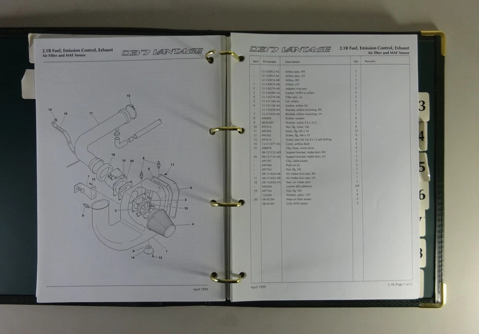 Catalogo Parti Aston Martin DB7 Vantage V12 '99-'04 Da 04/1999 - Immagine 4 di 4