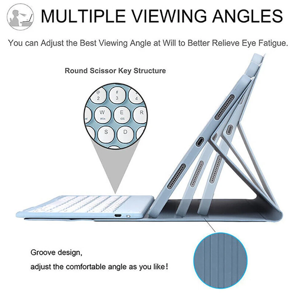 Keyboard Case Mouse For Samsung Galaxy Tab S6 Lite 2024/22/20 S9 S9FE A9 A9+ - Image 3 of 4