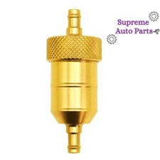 ALUMINUM IN LINE FUEL FILTER 1/4" FOR GO KARTS ATV DUNE BUGGY MOTORCYCLEB-GOLD