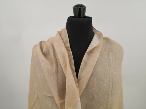AUTHENTIC LOUIS VUITTON Ecru Monogram Logo Cashmere Pashmina Scarf Shawl Wrap - Picture 5 of 9