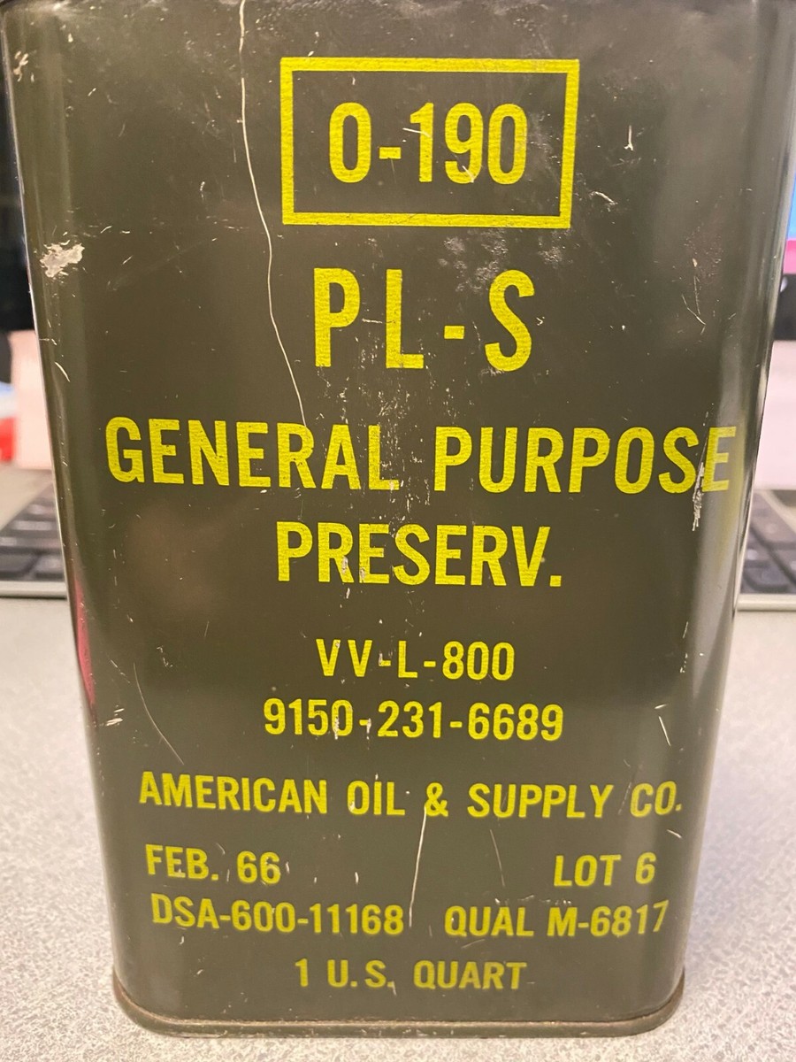 Vintage 66' 1 Qt General Purpose Preserv. VV-L-800 9150-231-6689