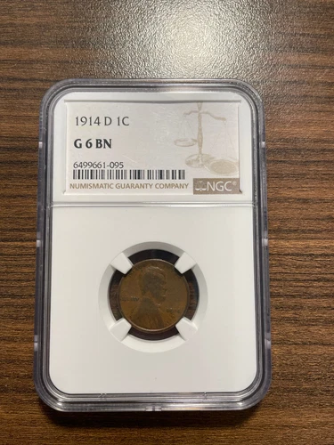 1914-D Lincoln Wheat Penny Cent 1C NGC GOOD 6 G06 G 6 Type 1, Wheat Reverse RARE