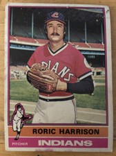 1976 Topps Roric Harrison Baseball Card #547 Indians Low-Grade Poor