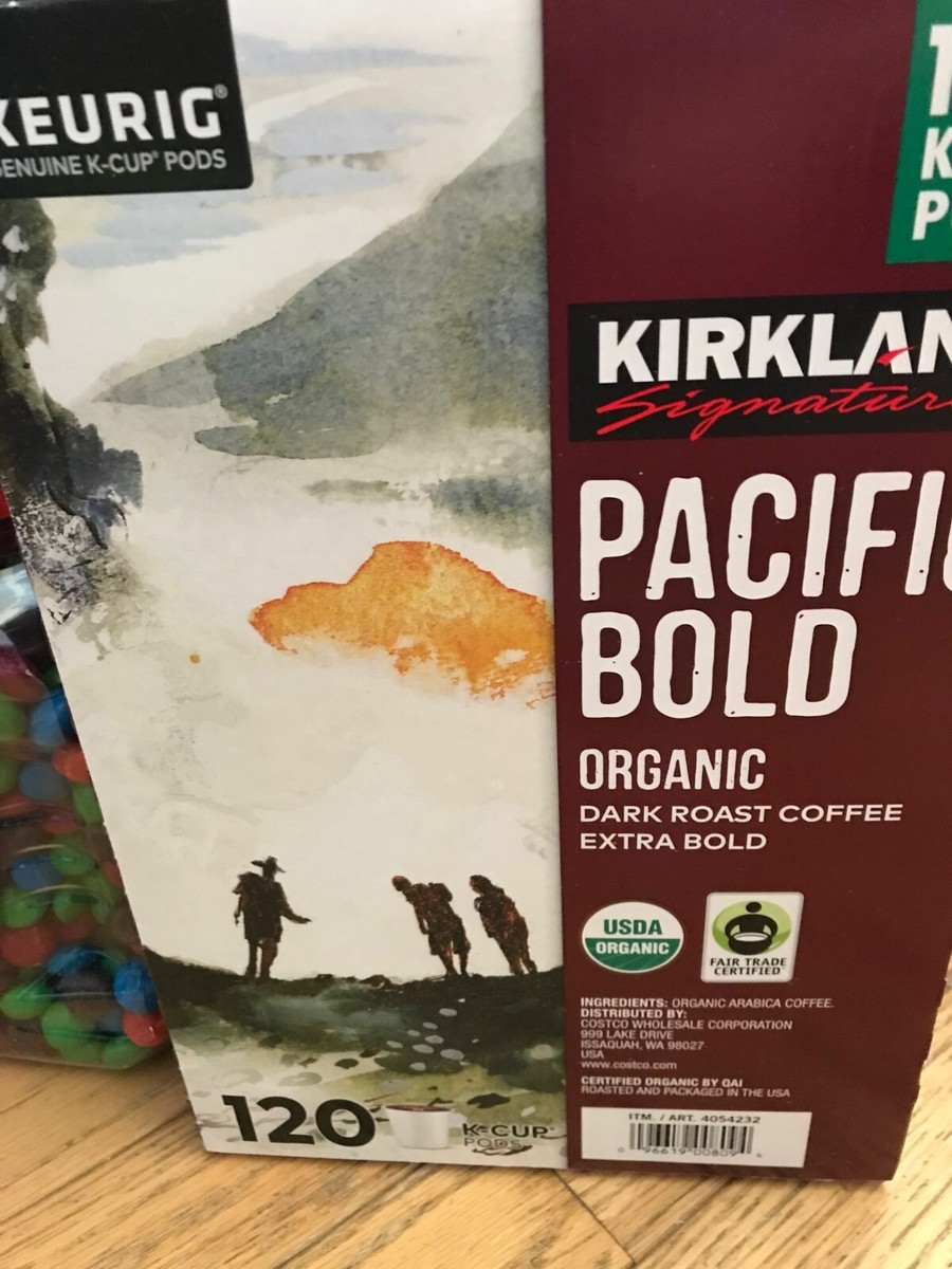 Kirkland Pacific Bold K-Cups 120 Count Coffee Extra Dark Roast