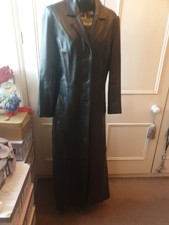 Vintage Leather Steampunk Trench Coat 10/12 Brown Maxi Length/goth/matrix Coat