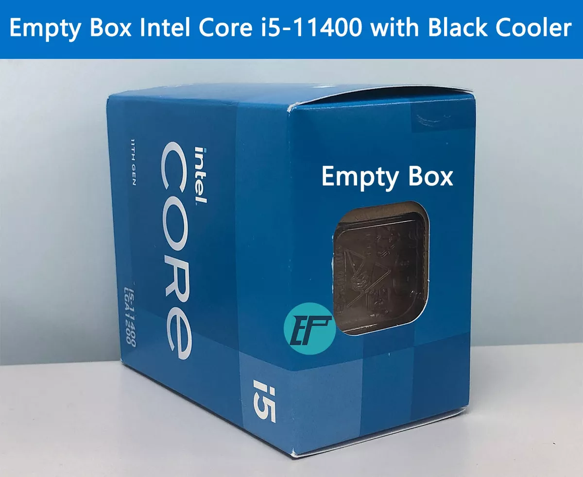 Empty Box Intel Core i5-11400 with Black Cooler