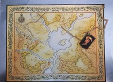 Suikoden Custom Made Cloth Map of Scarlet Moon Empire