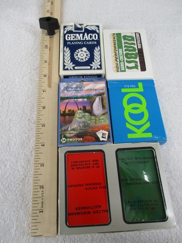 Playing Cards VTG Gemaco Kool Liquid Blue Chip Americas Lot 5 Open Box Assorted - Picture 4 of 16