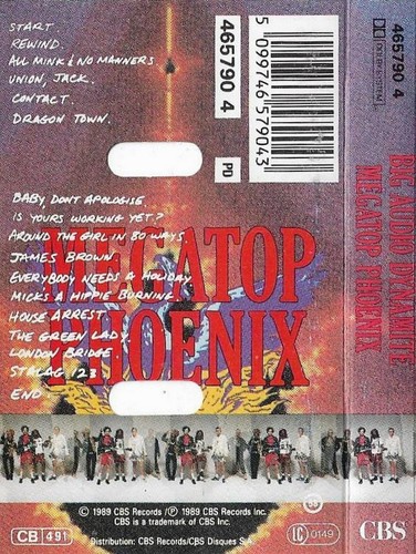 Big Audio Dynamite Megatop Phoenix CASSETTE ALBUM Electronic House Breaks Pop - Picture 3 of 12