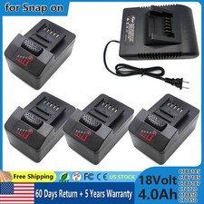For Snap on 18V 4Ah CTB8185 Battery CTB8187 CTB7185 CT8850 CT7850 CTC720 Charger
