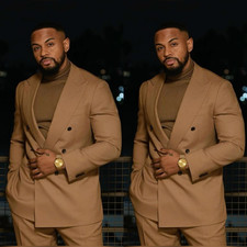 Oversize Men's Suit Workwear Tailored Double Breasted 2cs Business Tuxedo Jacket