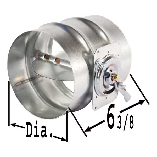 Dayton Balancing Damper,Round, 14 In,Diameter 2TFY2 Dayton 2TFY2 190735232743 thumbnail 2