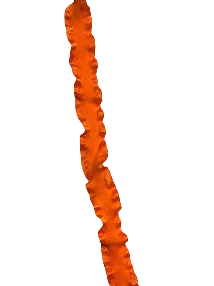 Double Ruffle Ribbon 7/8" Orange 5 Yards - Image 1 of 1