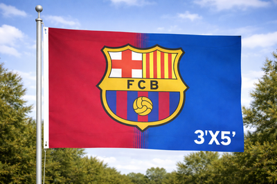 FCB Barcelona - Soccer/Futbol - 3'X5' Flag - Officially Licensed