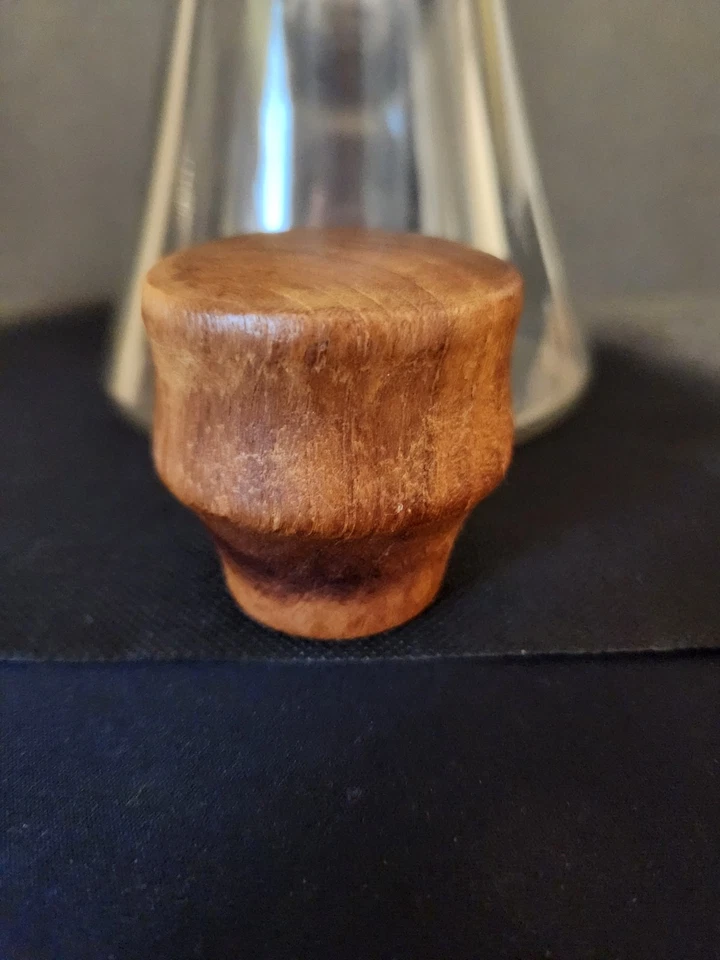 Jarra decantadora Dansk vidrio teca tapón diseño por Gunnar Cyren vintage Dinamarca Foto 3 de 4