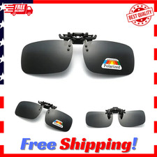 Polarized Clip On Sunglasses Flip Up Glasses Glare Blocking Lens UV Protection