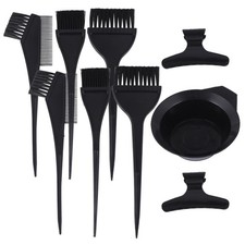 9 Pcs Professional Salon Hair Dye Kit Bowl Brush Set Tinting Tool Coloring