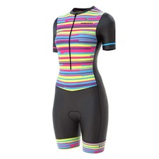 Women  s Triathlon Skinsuit Compression Tri Suit Cycling Running Swimming Gel Pad