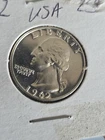 1962 (P) Washington Quarter Gem Proof 90% Silver