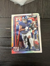 2025 Topps Chrome Football Malik Nabers Ray Wave Refractor New York Giants
