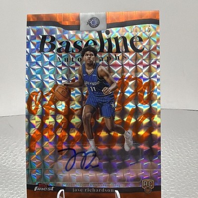 JASE RICHARDSON 2025-26 TOPPS FINEST BASELINE ROOKIE RC AUTO /15 Amazing Shape
