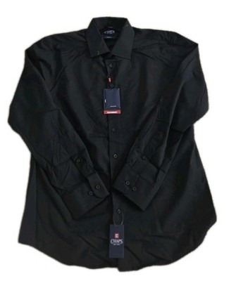 CHAPS EST. 1978 SLIM FIT Mens Black Stretch  Performance Shirt Sz M NWT 