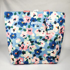Cath Kidston London Tote Bag Blue Pink Pansy Floral LG 100 Recycled Polyester