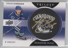 2013-14 Upper Deck Trilogy Signature Pucks Jordan Schroeder #SP-JD Auto 1o3