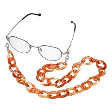 Glasses Chain, Oval Beaded Eyeglass Holder Chain Strap , Coral Red