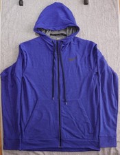 Nike Dri-Fit Full Zip Hooded Sweatshirt Hoodie Blue Men  s Size Medium
