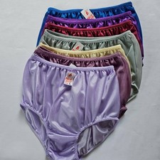 8 Granny Panties Underwear Nylon Woman Man Soft Briefs High Waist 32"-38"L/Mix
