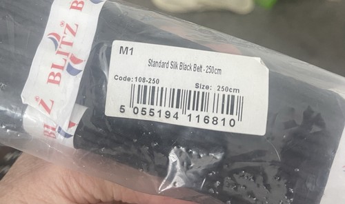 Blitz Standard Black Belt 250cm Brand New - Karate Martial Arts Judo Taekwondo - Picture 3 of 3