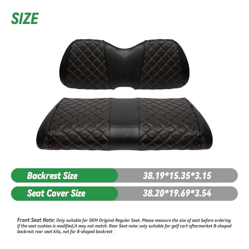 Golf Cart Seat Covers for Club Car Precedent OEM Ordianry Front Seat Cushion, - Picture 7 of 7