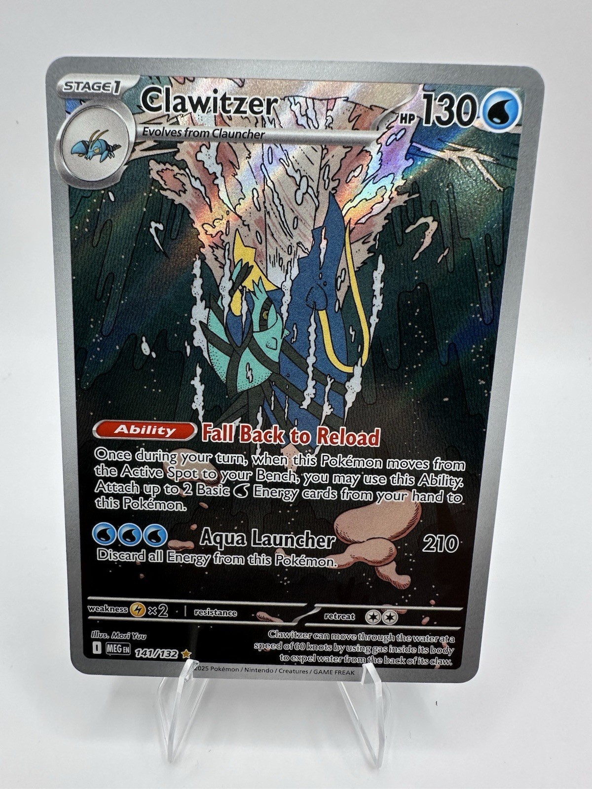 Clawitzer 141/132  Illustration Rare -  Mega Evolution - Pokemon TCG