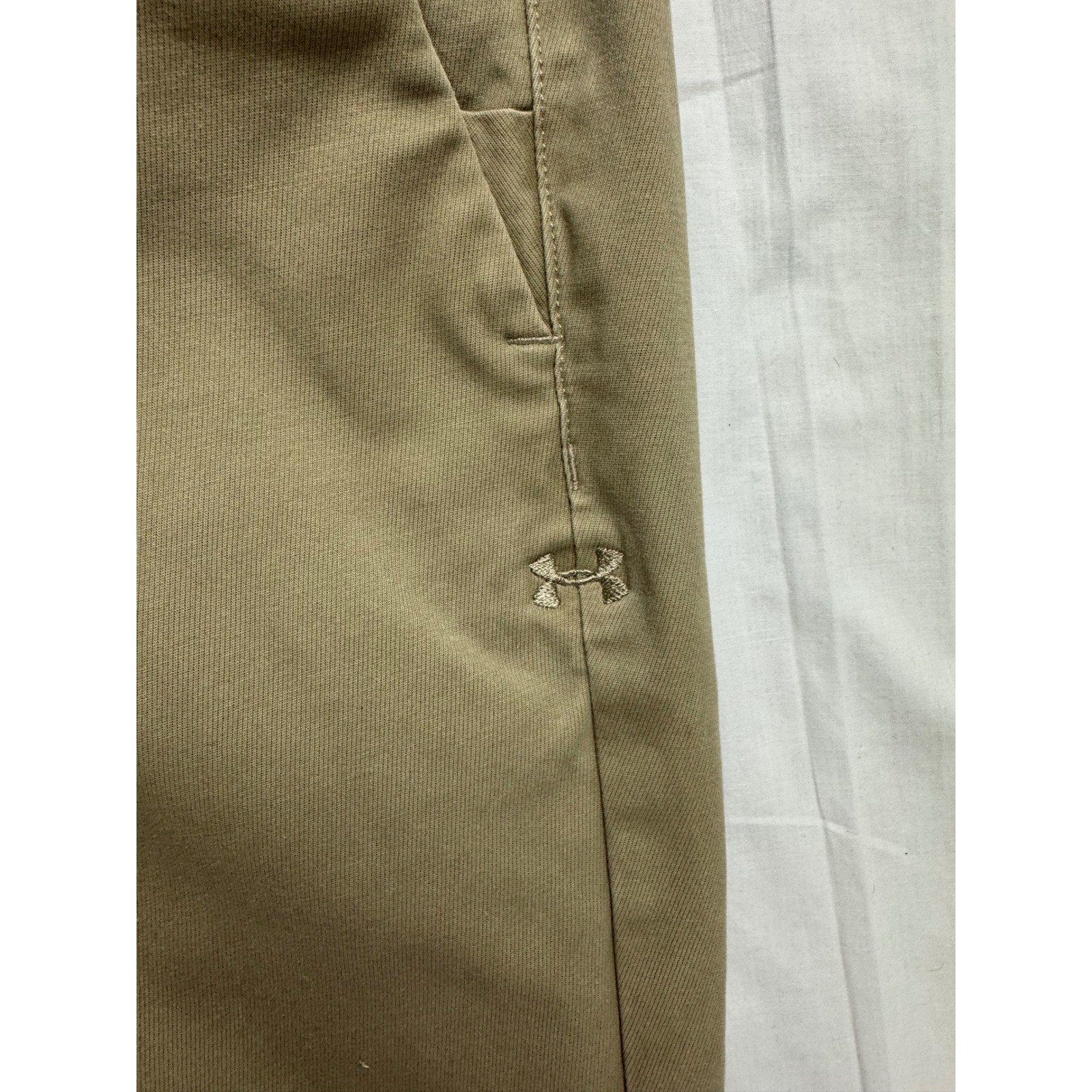 Under Armour Men's Chino Golf Pants Tan 36x32 Flat Front UA Tech Stretch thumbnail 2