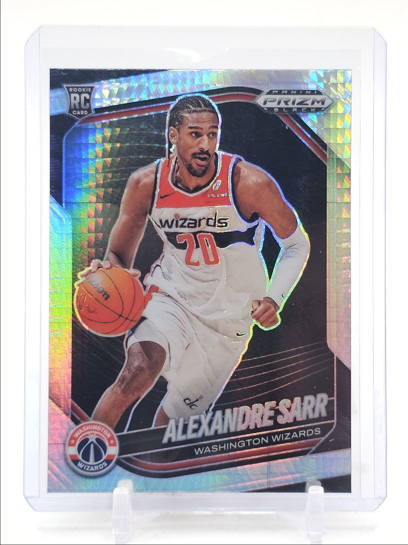 ALEXANDRE SARR 2024-25 PANINI PRIZM BLACK ROOKIE HYPER WIZARDS #46 RC Q3292