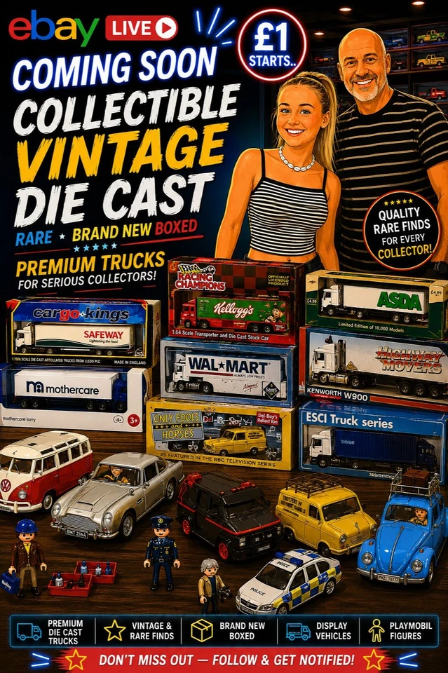 Collectable Vehicles, Die Cast, Rare finds, Playmobil Display Cars and more