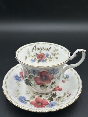 Royal Albert Flower of the Month Series Teacup & Saucer AUGUST POPPY Tea Cup