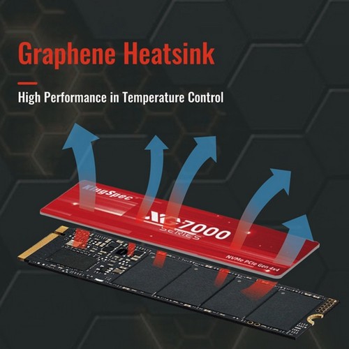 SSD M.2 NVME 2280 PCIe Gen 4×4, NVMe 1.4 KingSpec 512GB XG7000-512 (2280) - Afbeelding 5 van 6