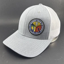 UTILITY WORKERS UNION of AMERICA Patch Trucker Cap SNAPBACK Hat Grey White