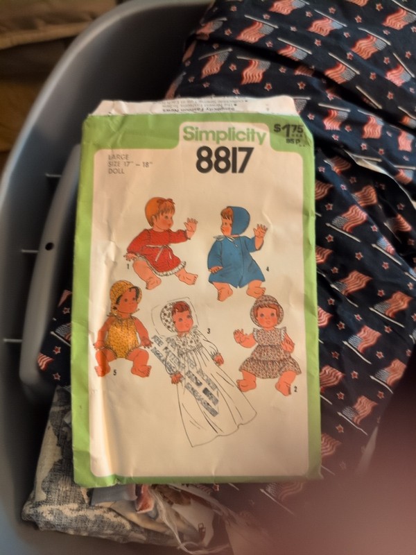 Simplicity 8817 Sewing Pattern Vintage Baby Doll Clothes For 13"- 14" Dolls 
